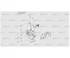 VAG1-/25R/NWAE (88003815) Газовый клапан с регулятором соотношения Kromschroder