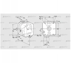 DG 10U-5 (84447306) Датчик-реле давления газа Kromschroder