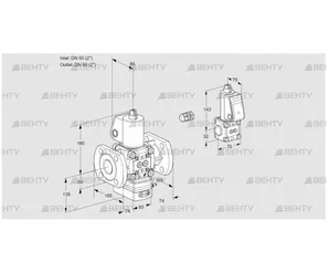 VAG3E50F/50F05GEWL/ZS/PP (88104489) Газовый клапан с регулятором соотношения Kromschroder