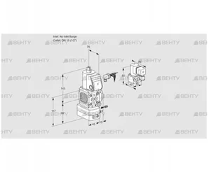 VAG1-/15R/NWBK (88020780) Газовый клапан с регулятором соотношения Kromschroder