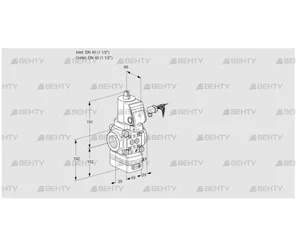 VAD240R/NWSR-50A (88013363) Газовый клапан с регулятором давления Kromschroder