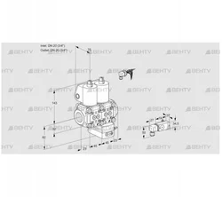 VCG1E20R/20R05NGEWL/2--3/-2PP (88107425) Клапан с регулятором соотношения Kromschroder