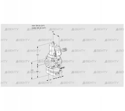 VAG120R/NWGRAE (88030191) Газовый клапан с регулятором соотношения Kromschroder