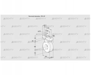 BVA40Z05F (88300187) Дроссельная заслонка Kromschroder