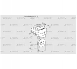 IBGF65Z05/20-30W3T (88303490) Дроссельная заслонка Kromschroder