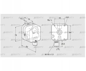 DG 6BG-3K2 (84447122) Датчик-реле давления газа Kromschroder