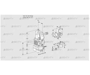 VAG1-/15R/NWBE (88001707) Газовый клапан с регулятором соотношения Kromschroder