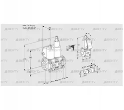 VCS3E50R/50R05NLWL/PPBS/3-PP (88105500) Сдвоенный газовый клапан Kromschroder