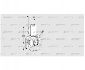 VAS665F05NWGL3E/PP/PP (88204882) Газовый клапан Kromschroder