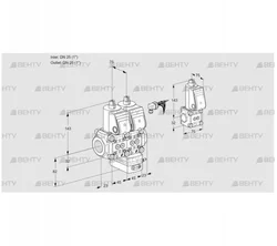 VCG1E25R/25R05NGEWR/PPPP/PPBS (88105473) Клапан с регулятором соотношения Kromschroder