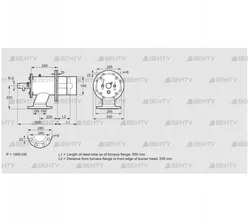 ZIO 200RB-550/335-(20)DB (84099938) Газовая горелка Kromschroder