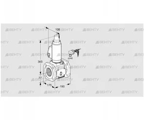 VAS665F05LKGLB/PP/PP (88204581) Газовый клапан Kromschroder