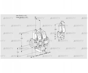 VCG2T40N/40N05NGAVQR/PPPP/PPBS (88102819) Клапан с регулятором соотношения Kromschroder