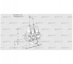 VCH2T40N/40N05NHAVQGR/PPPP/MMMM (88103309) Клапан с регулятором расхода Kromschroder