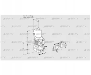 VAG1T-/15N/NQSLBK (88030794) Газовый клапан с регулятором соотношения Kromschroder