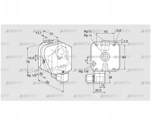 DG 500UG-6 (84447571) Датчик-реле давления газа Kromschroder