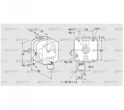 DG 30U-3 (84447290) Датчик-реле давления газа Kromschroder