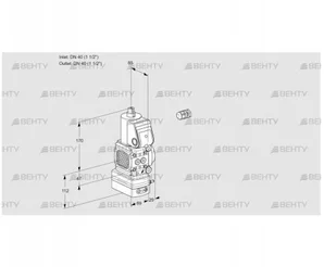 VAH2E40F/40R05FHEWR/PP/PP (88102368) Клапан с регулятором расхода Kromschroder